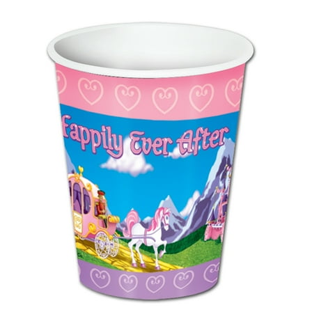 Party Central Club Pack of 96 Pink and Blue Princess Disposable Paper Drinking Party Tumbler Cups 8