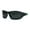 Metallic Green Black, variant on Polarized Mens 90s Oval Warp Around Plastic Sport Sunglasses Metallic Blue Black