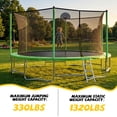 thumbnail image 5 of Mersco 16ft Trampoline for Kids and Adults,Outdoor Trampoline with Enclosure,Basketball Hoop and Ladder,Upright-Poled Backyard Trampoline ,Jumping Trampoline for Boys and Girls Birthday Gift,Green, 5 of 10