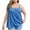 Blue, variant on cocolona Womens Plus Size Summer Camisole Tank Tops with Built in Bras Sleeveless Pleated Shirts Lightweight Soft Underwear