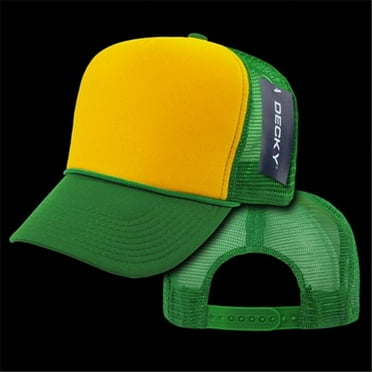 Decky 212-KELGOL Industrial Mesh Cap, Kelly & Gold