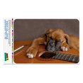 thumbnail image 1 of Boxer Puppy Dog Sleeping on Guitar Home Business Office Sign, 1 of 7