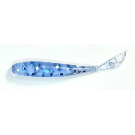 Appalachian Baits Split Tail Mountin Minnerz Blue Tick 2 Soft-Sinking Fishing Bait Minnows Scented 15 count
