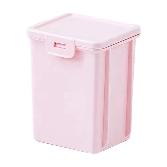 1Pc Storage Bin with Buckled Lid, Colored Plastic Stackable Storage Container Office Home-study Arts Craft Sorting, Dorm Desktop Organizer (3''x3''x4.5'', Pink)