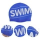 thumbnail image 3 of Gorro de natación impermeable de silicona con letras, 1 pieza, azul y blanco, 3 of 5