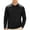Black, variant on Gytharion Solid Color Big and Tall Pullover Shirts for Men Buttoned Stand Collar Blouses Casual Long Sleeve Tops