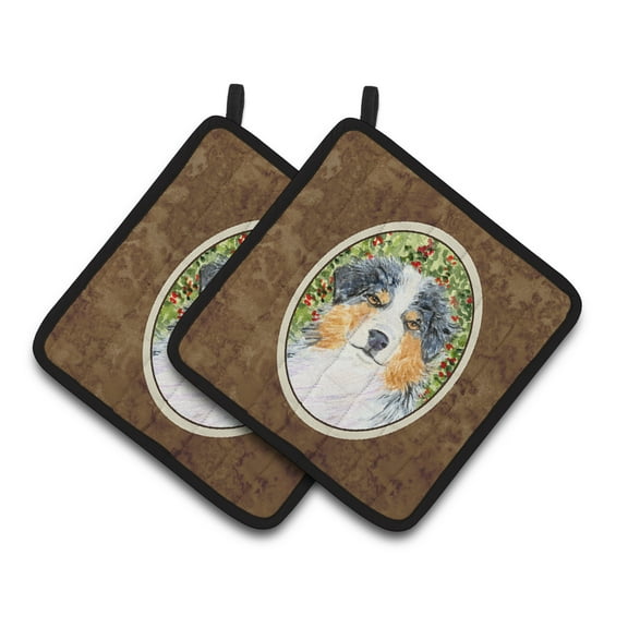 Carolines Treasures SS8848PTHD Australian Shepherd Pair of Pot Holders, 7.5HX7.5W, multicolor