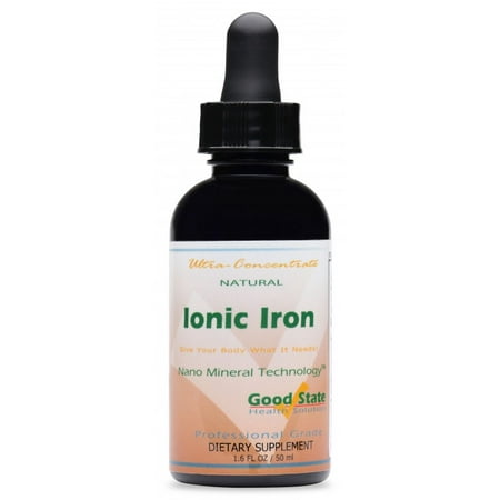 Good State liquide ionique minéraux - Fer Concentré Ultra - (10 gouttes est égal à 2 mg, 100 portions par bouteille)