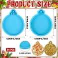 thumbnail image 4 of 24 Pcs Resin 2 Styles Round Silicone Epoxy Resin Casting with Rope Christmas Ornament Mold (Blue), 4 of 8