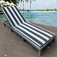 thumbnail image 2 of Only Choice 2 Pieces Set Outdoor Patio Chaise Lounge Chair Replacement Cushions Chair Pads,Black White Striped, 2 of 8