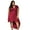 Burgundy, variant on Ribbed Plus Size Hi Low Maxi Dress