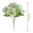 thumbnail image 2 of Decoración floral para el hogar Ramo de flores de rosas artificiales Boda Nupcial Tela de seda Ramo de flores falsas, Blanco verde Advancent HA6621-05B, 2 of 6