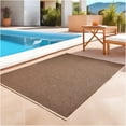 thumbnail image 2 of Koeckritz Rugs 4' x 10' Premium Ribbed Indoor/Outdoor Area Rug, Quick Dry, Lightweight, Espresso, 2 of 8