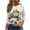 Light Brown, variant on WTOBBY Women's Casual Round Neck Christmas Print 3/4 Sleeve T-Shirt, Ladies Holiday Season Top with Seasonal Design, Comfortable Blouse for Daily Fashion Wear,Beige L