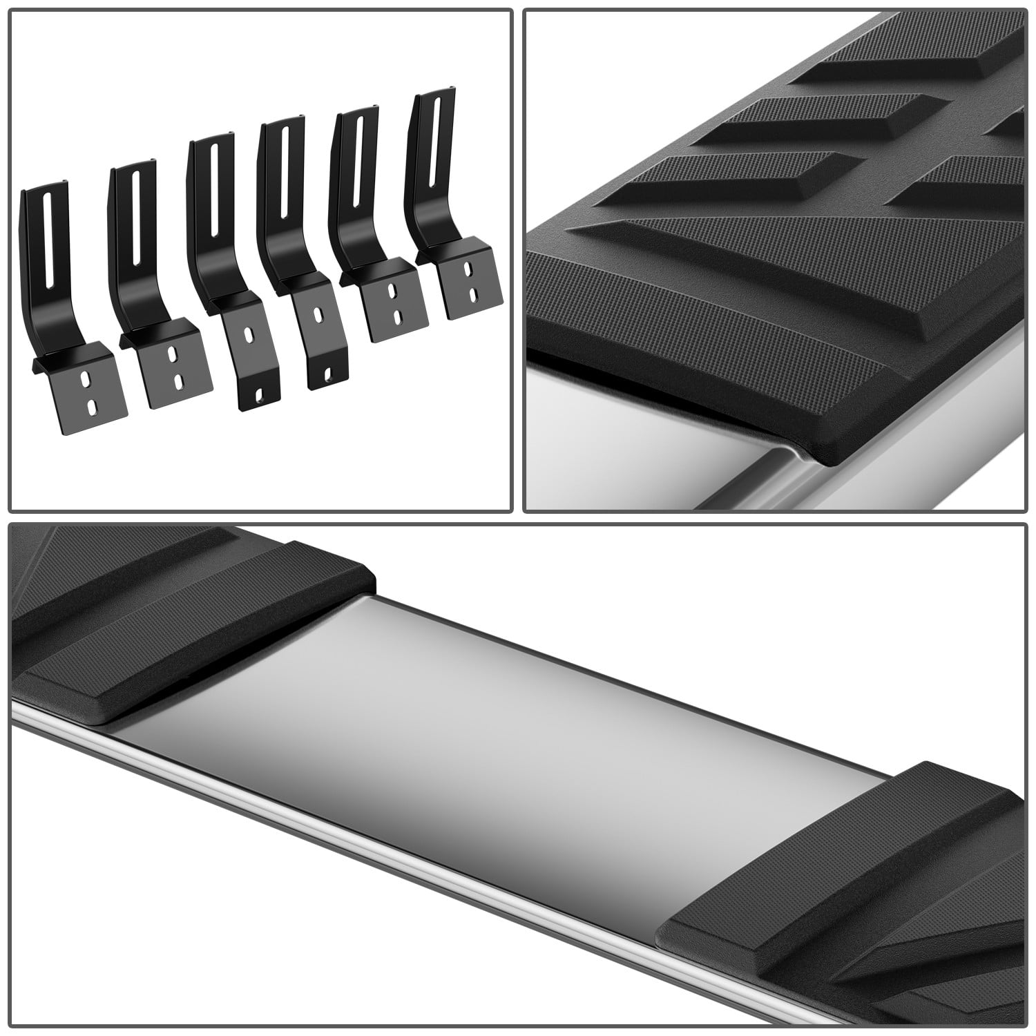 DNA Motoring 6.5" Side Step Nerf Bars Running Boards for 2007-2021 Toyota Tundra Double Cab