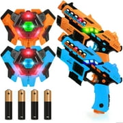 USA Toyz 2pk Laser Tag and Foam Play Blasters Set with Vests for Ages 8 Years and up