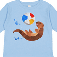 thumbnail image 4 of Inktastic Cute Otter and Beachball Boys or Girls Long Sleeve Toddler T-Shirt, 4 of 5