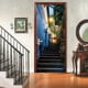 thumbnail image 1 of (95x215cmA)Door Sticker Trompe l'oeil Effect 3D Interior PVC Wall Stickers for Decoration Wall Living Room Kitchen Bedroom Bathroom Wallpaper, 1 of 5