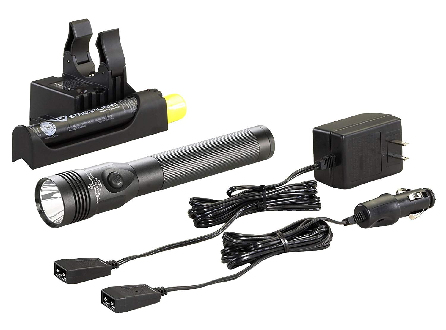 Streamlight 75458 Stinger DS LED High Lumen Rechargeable Flashlight with  120-Volt AC/12-Volt DC Piggyback Charger