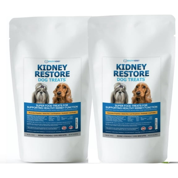 Kidney Restore Low Protein Dog Treats (2 Pack) for Kidney Health Support
