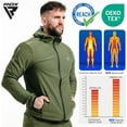 thumbnail image 3 of RDX Sauna Suit With Hood, Full Body Heat Weight Loss Suit, Anti Rip Long Sleeves Tracksuit, Boxing MMA Gym Fitness Running Slimming Zipper Jacket, Top Bottom Trouser Pants Sweat Suit Set Men Women, 3 of 7