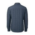 thumbnail image 3 of Men's Cutter & Buck Heather Navy Reno Aces Big & Tall Rainier PrimaLoft Eco Insulated Quilted Button-Up Shacket, 3 of 3