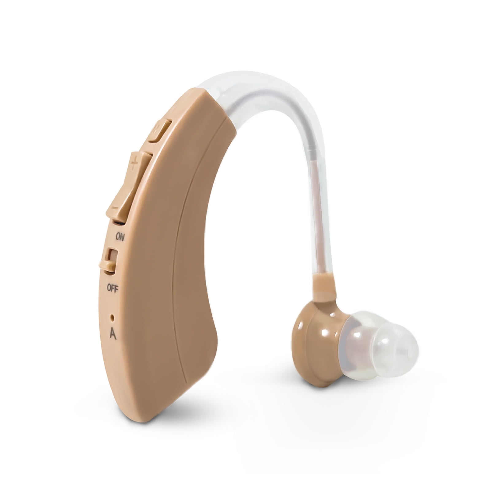 ELCTRTICI Hearing Aids for Seniors, Noise Cancelling Rechargeable Hearing Aid with Multi-Level Volume & Frequency Adjustment, Single, Beige VHP-1220AX