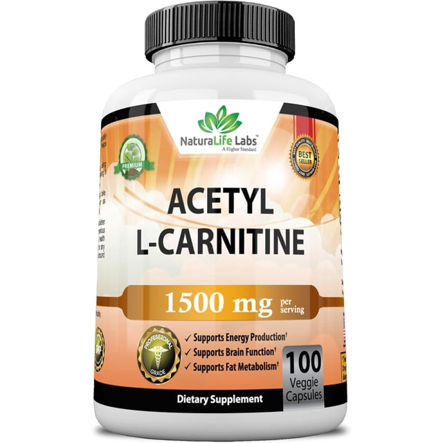 Naturalife Labs Acetyl L-carnitine 1500 Mg Energía 100 Cáps
