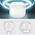 thumbnail image 6 of ELEHOLD Clear AirPods Case For Airpods 4th Gen with Kickstand, Shockproof Protective Magnetic Locking Wireless Charging Transparent Hard Shell Cover with Keychain Ring , Purple, 6 of 7