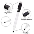 thumbnail image 3 of Magnetic Whiteboard Pen Erasable Marker, 96Pack Whiteboard Markers Dry Erase Marker with Eraser Cap Black, 3 of 8