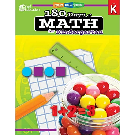 Pre-Owned 180 Days of Math for Kindergarten: Practice, Assess, Diagnose (180 Days of Practice) Paperback