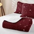 thumbnail image 4 of Manfei Sparkle Stars Printed Twin Quilt Set,Cute Cartoon Themed Twin Coverlet Set,Red White,Black Reversible,2-Piece,1 Bedspread and 1 Pillowcase, 4 of 7