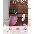 thumbnail image 6 of Spring Flowers Sheer Curtains 45 Inch Length 2 Panels Set for Living Room/Bedroom, Watercolor Farmhouse Colorful Wooden Grain Kitchen Curtains Grommet Semi-Sheer Curtains Window Treatments 42"x45"x2, 6 of 7