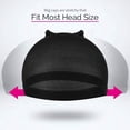 thumbnail image 2 of nipocaio Bonnets de Perruque en Nylon, 4 Pcs Bonnets de Perruque pour Femmes (Noir), 2 of 5