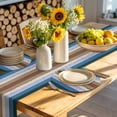 thumbnail image 4 of Blue Brown Round 15 Inch Placemats Set of 8, Farmhouse Wood Grain Vintage Vertical Striped HeatResistant Non Slip Place Mats for Dining Table, Wipeable Braided Kitchen Table Mats for Housewarming, 4 of 9