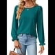 thumbnail image 2 of Camisas de Larga Abullonada para Mujer, Blusas Casuales, Blusas Elegantes, Túnicas, Moda de Otoño 2025, Conjuntos Holgados de Moda Azul Pavo Real M, 2 of 10