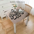 thumbnail image 2 of BANET I am a Elastic Edged Polyester Table Cover, Quote Theme Print Square Tablecloth, Fit Square Table for, 2 of 7