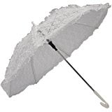 LA Crafts 32” Inch White Elegant Lace Embroidered Parasol Umbrella for Photo Shoots, Weddings, and (Best Shoot Through Umbrella)