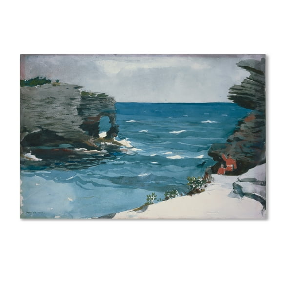 Trademark Fine Art 'Rocky Shore Bermuda' Canvas Art by Homer