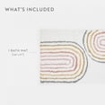 thumbnail image 4 of Noble Linens Modern Pattern Cotton Bath Mat, 24 in x 17 in, Rainbow White, 4 of 11