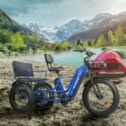 Zycle Z700 Electric Trike for Adults, 750W Rear Motor Electric Trike with Passenger Seat, 20AH 48V, 2 Seater Electric Tricycle, Parking Brake, Differential