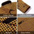 thumbnail image 6 of Mens Plaid Dress Shirt Long Sleeve Button Down Shirts Casual Wrinkle Free Shirt Big and Tall Men M, 6 of 6