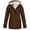 Brown, variant on tklpehg Raincoat for Women Long Sleeve Jacket Womens Fleece Lined Waterproof Solid Rain Jacket Outdoor Zip Hooded Coat Comfy Plus Waterproof Hooded Raincoat Windproof Khaki XL
