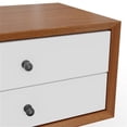 thumbnail image 6 of Alpine Furniture Flynn 2 Drawer Small Wood Nightstand in Acorn & White, 6 of 6