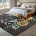 thumbnail image 4 of Non-Slip Rug Pad Rugs Country Sunflower Plant Sunshine Quote Rectangle Area Rugs 5x7Ft Soft Carpet Pads for Living Room Kids Room, Vintage Gray, 4 of 9