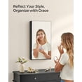 thumbnail image 2 of SONGMICS Mirror Jewelry Cabinet Armoire with Built-in LED Lights, Wall or Door Mounted Jewelry Storage Organizer, 3.8 x 14.6 x 26.4 Inches Hanging Mirror Cabinet, Gift Idea, Black, 2 of 7