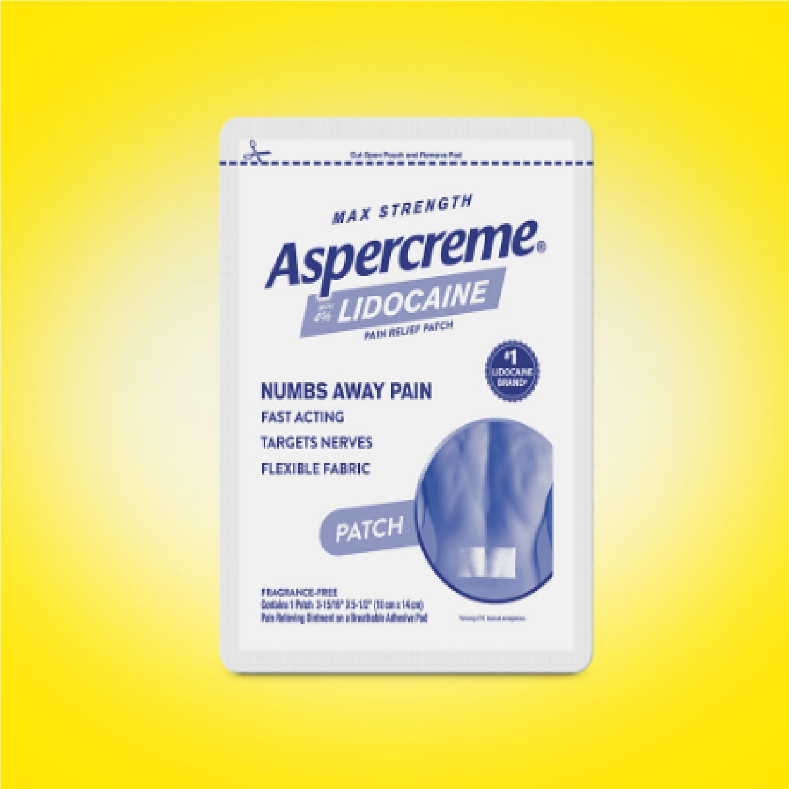 "Aspercreme Lidocaine Maximum Strength Patch Odorless, 5 Little Patches 2 Pack"