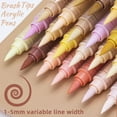 thumbnail image 6 of Skin Tone Acrylic Markers 24 Colors Anime Pro Soft Brush Tip Liquid Ink Pens Non Skin Colour Markers for Art on Canvas Rocks Glass Paper, 6 of 6