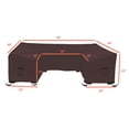 thumbnail image 3 of Patio U Shape Sofa Cover 12 Oz Waterproof - 100% UV & Weather Resistant Customize Outdoor sofa Cover with Air Pockets and Drawstring with Snug Fit (33" H X 90" W x 30" D, Coffee), 3 of 7