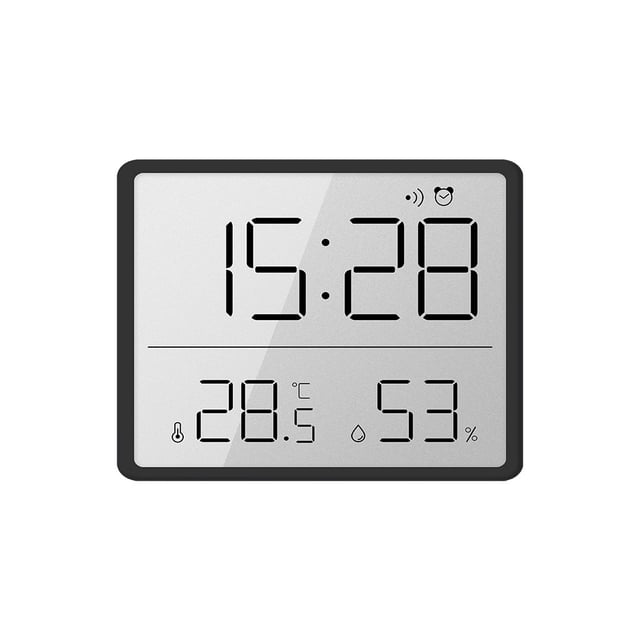 Reloj Despertador Digital Inteprter de Plástico Negro 8218